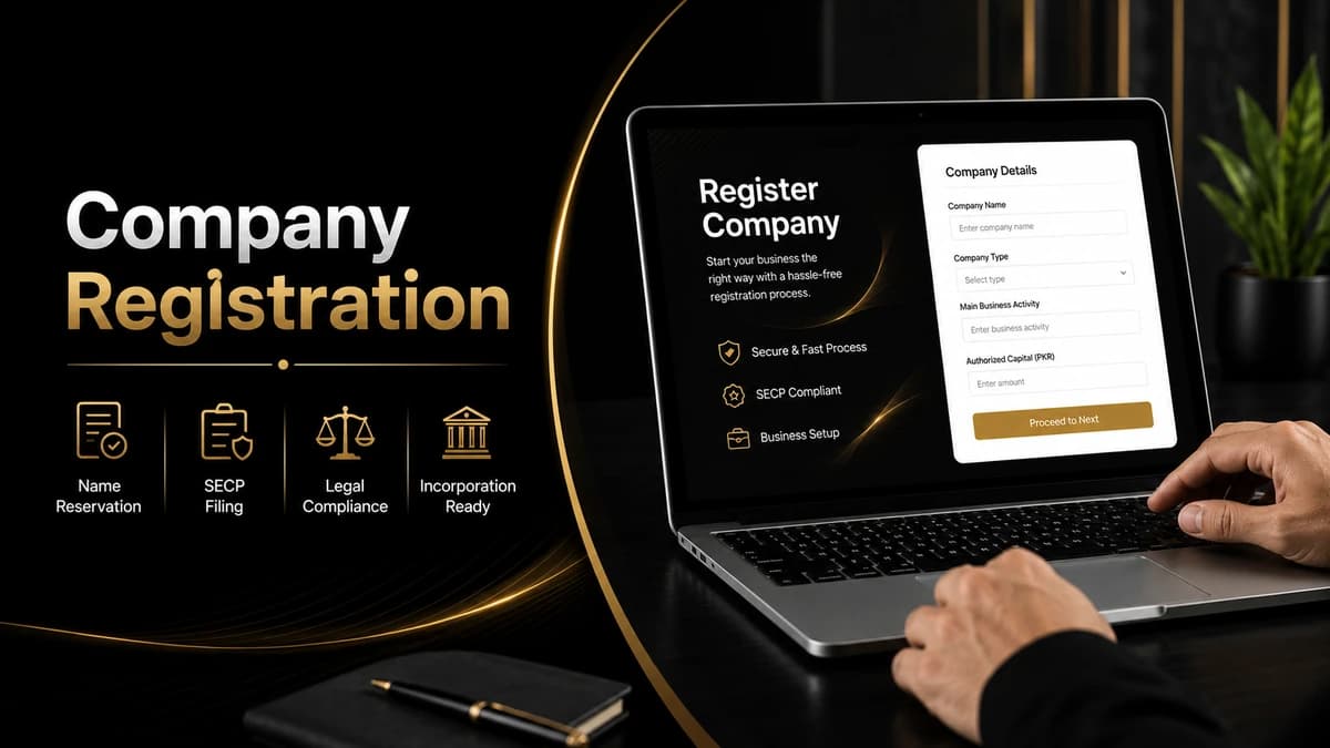 Online SECP company registration and incorporation process for Private Limited and Single Member Companies in Karachi