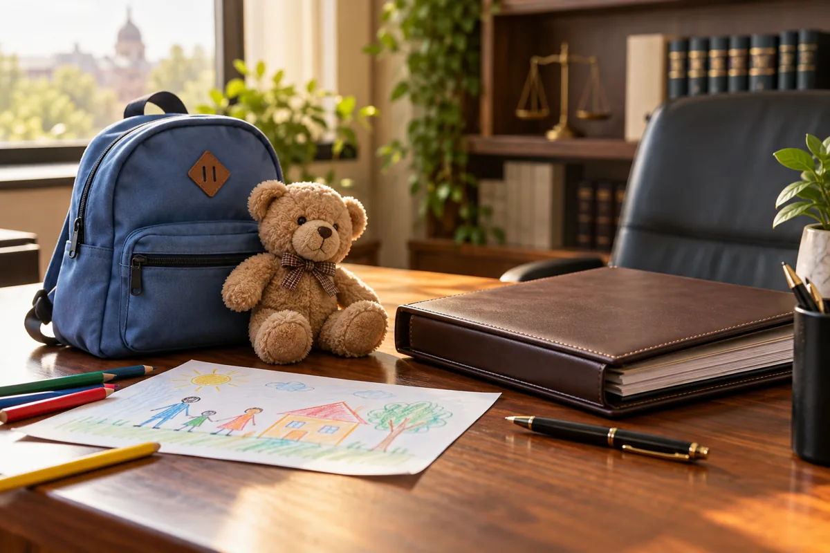 Adoption and Guardianship in Pakistan — Child Welfare Documentation Child backpack, drawing and family records for adoption and guardianship guidance in Pakistan
