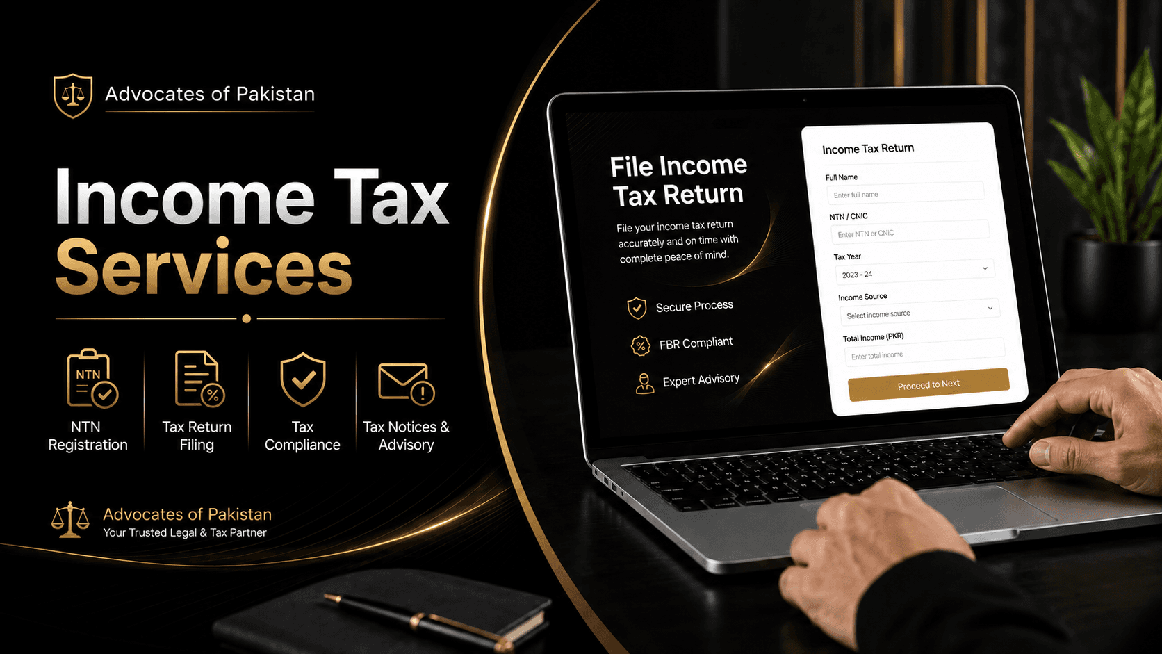 Income tax, FBR return filing, tax calculator and compliance services in Pakistan