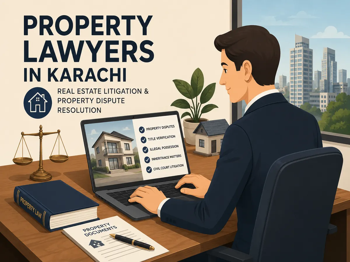 Property Lawyers in Karachi — Property Disputes, Verification and Litigation Property Lawyers in Karachi for title disputes, possession cases, verification and property litigation